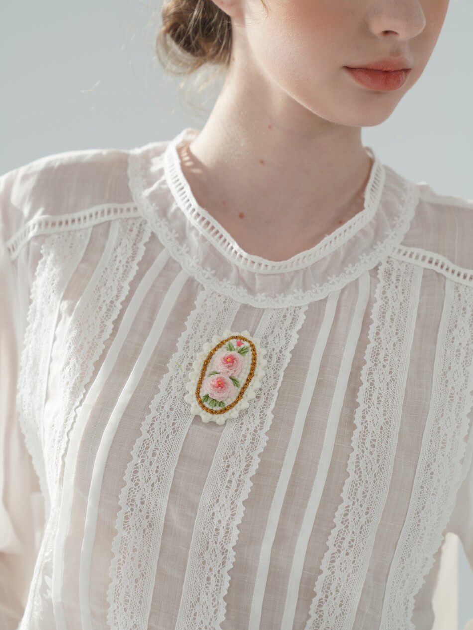 100cmBust 100%Ramie Thin White - đánh giá và giá Embroidery Rose