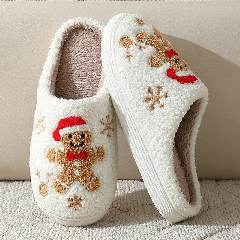 Christmas Women Slippers Cute  - đánh giá và giá Embroidery Garments