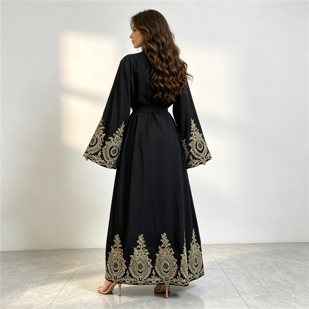 New Abaya Dubai Luxury Kimono  - đánh giá và giá Embroidery Kebaya