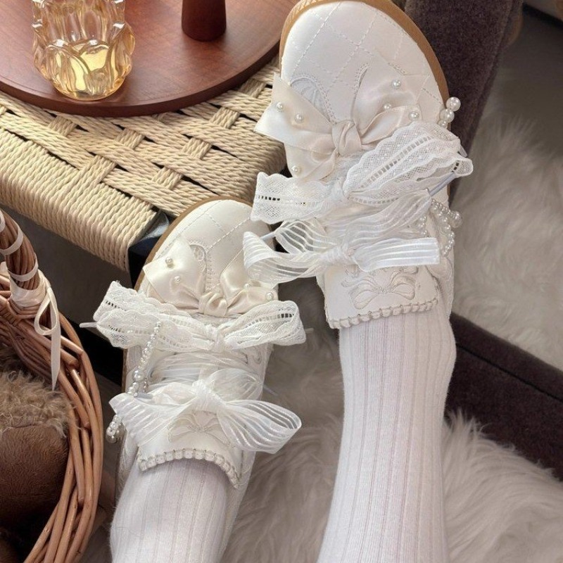 Fashion Sweet Lolita Flat Snea - đánh giá và giá Embroidery Garments