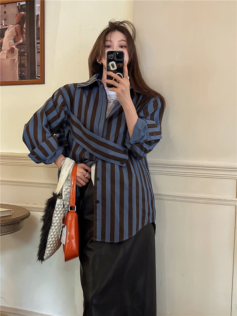 Áo sơ mi sọc kiểu Hàn Quốc, th - đánh giá và giá Embroidery Online
