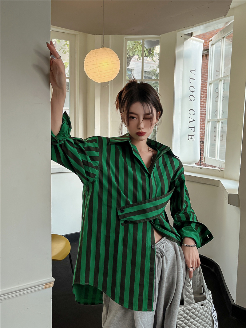 Áo sơ mi sọc kiểu Hàn Quốc, th - đánh giá và giá Embroidery Online