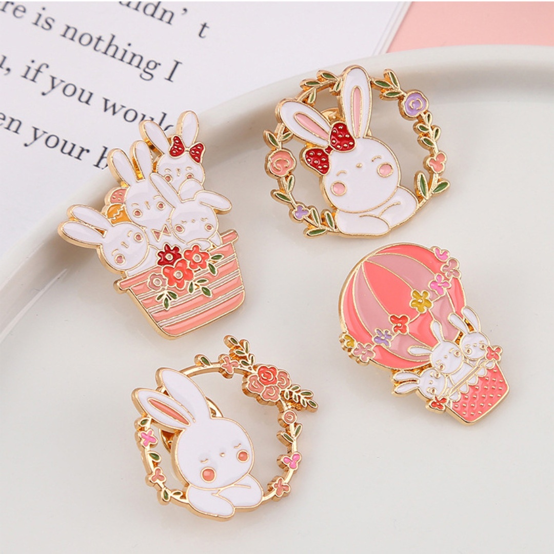 1PC Cute Bunny Metal Brooch Pi - đánh giá và giá Embroidery Bali