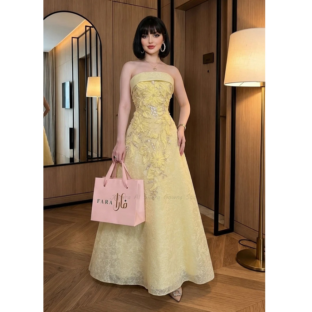 Pale Yellow A Line Evening Dre - đánh giá và giá Embroidery Yellow Dress
