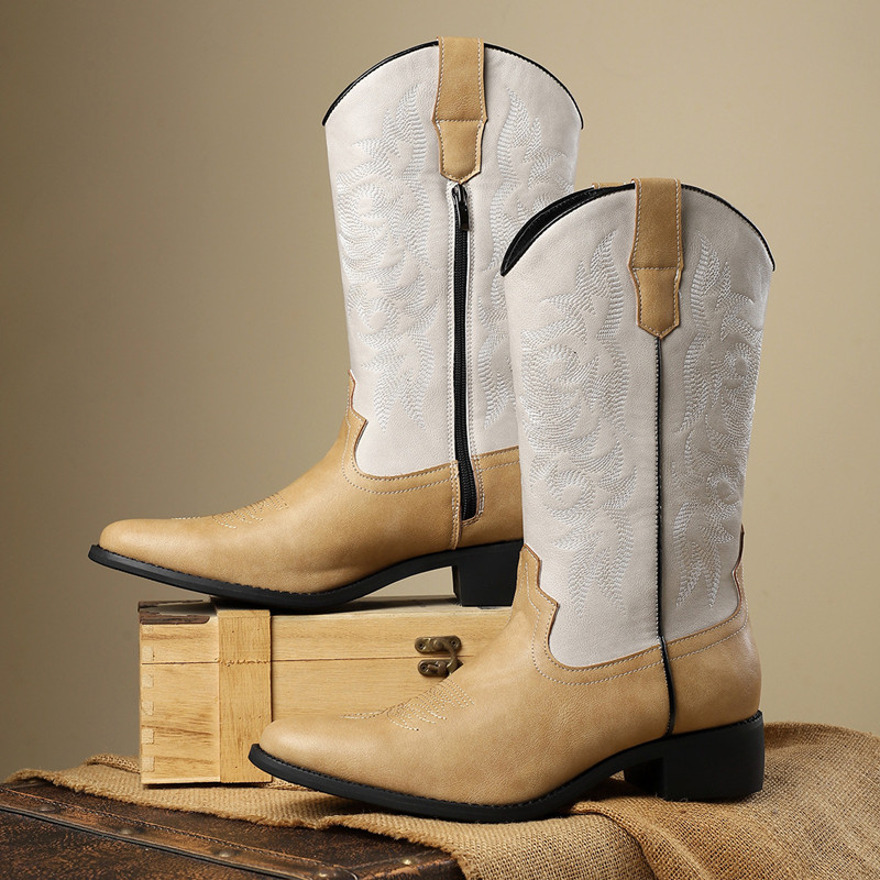 NEW Men High Boots Embroidery  - đánh giá và giá Embroidery Garments
